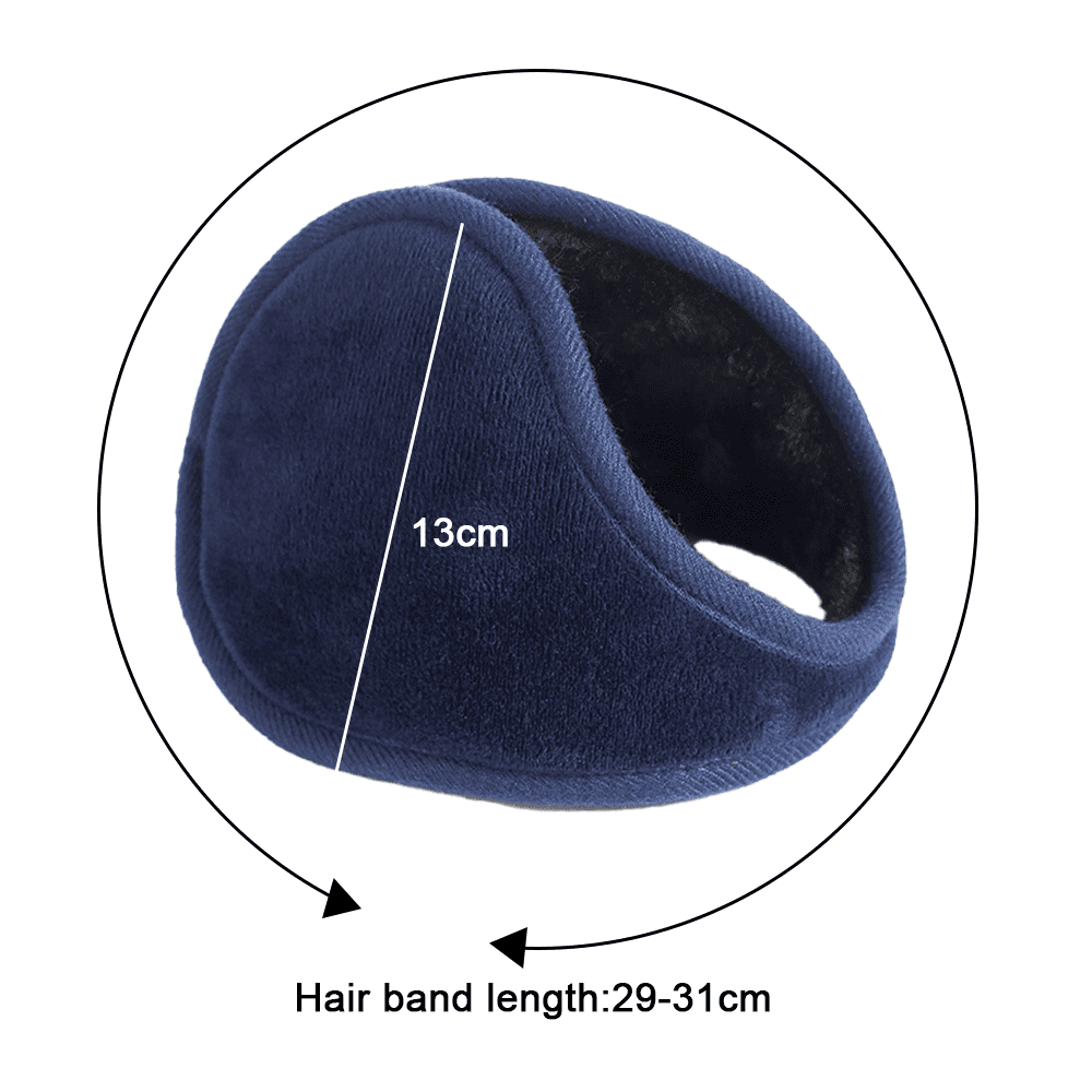Winter Ear Muffs for Men & Women - Foldable Fleece Ear
