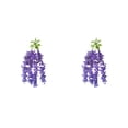 thumbnail image 1 of Bewildely Aspecto realista Flores artificiales para la decoración del jardín Durabilidad duradera ABS Decoración Wisteria Boda púrpura 1 púrpura 1 paquete 2Conjunto, 1 of 6