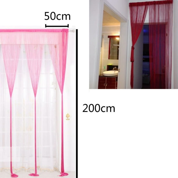 Cortinas de hilo con flecos de red para puerta, mosquitera, divisor de ventanas, cortado a medida