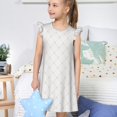 thumbnail image 4 of Balery Travel Around The World Airplane Camisón de princesa para niñas, pijama de algodón con mangas abullonadas, suave y bonito.-Large, 4 of 6