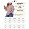 thumbnail image 6 of Agnes Orinda Plus Size Tops for Women V Neck Ruffle Long Sleeve Eyelet  Lace Crochet Casual Hollow Blouses Tees 2X Pink, 6 of 6