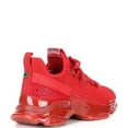 thumbnail image 2 of Steve Madden Maxima Lace Up Sculpted Sole Glitzy Accent Sneakers Multi Red (Red Multi, 7.5), 2 of 4