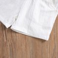 thumbnail image 6 of Paguaki Toddler Baby Boy Clothes Spring Summer Cotton Solid Print Short Sleeve Shirt And Shorts 2-Piece Outfits Suit, 6 of 7
