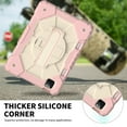thumbnail image 4 of SOATUTO for iPad Air 6th 5th Gen Case 2022/2024 iPad Air 4th Generation Case 2020 10.9" iPad Pro 11 inch 3rd 2nd 1st Case Built in Pencil Holder Swivel Stand with Tempered Glass  - Pink+White/1 Pcs, 4 of 7