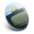 thumbnail image 2 of Sperm Whale Under Ship Metal 1.1" Tie Tack Hat Lapel Pin Pinback, 2 of 4