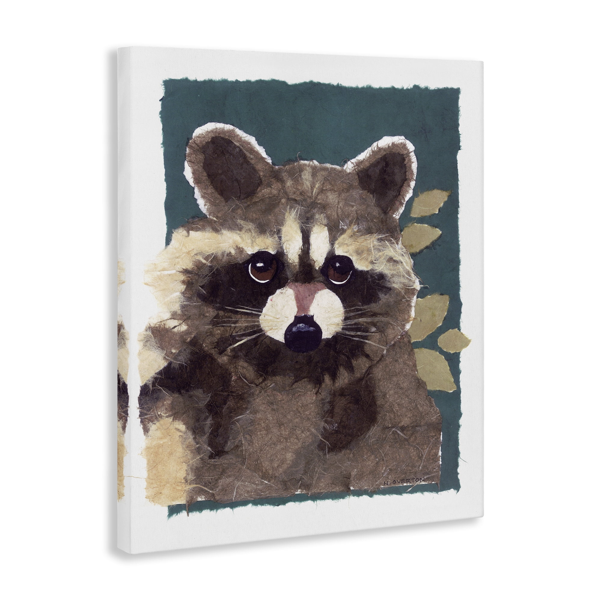 Stupell Industries Forest Animal Raccoon Animals & Insects Painting Gallery Wrapped Canvas Art Print Wall Art, 16 x 20