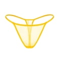 thumbnail image 2 of Gibobby Levantamiento abdominal glúteos bragas cuerpo Mujeres Soild Sexy malla bordada Tanga bragas T pantalones cintura ropa interior talla grande（Amarillo， 2XL), 2 of 4
