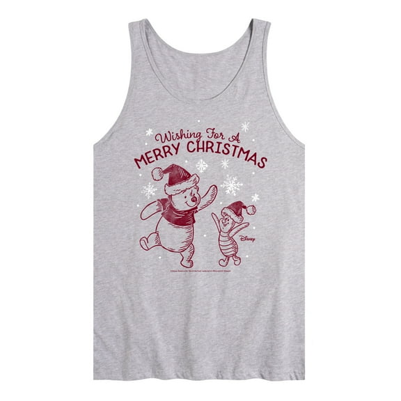 Disney Winnie The Pooh - Wishing For A Merry Christmas - Men's Jersey Tank Top