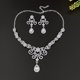 thumbnail image 2 of KAKOWELY 1 juego de collar, pendientes y adornos de diamantes de imitación para bodas., 2 of 4