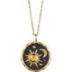 thumbnail image 1 of Collar con colgante de sol y luna para mujeres, adolescentes y niñas, collar retro, collar bohemio (oro, talla única), 1 of 1