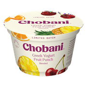 Chobani Reduced Fat Greek Yogurt Limited Batch Fruit Punch 5.3oz Cup