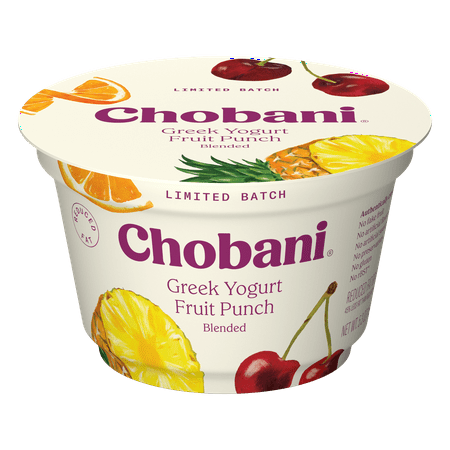 Chobani Reduced Fat Greek Yogurt Limited Batch Fruit Punch 5.3oz Cup