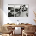 thumbnail image 3 of Elephant Stock Bw Vinyl Record Player Wall Art - Horizontal Multi Panel Canvas - Living Room Wall Decor - Music Multi Panel - Gray And Black Decor - 57" x 36", 3 of 8