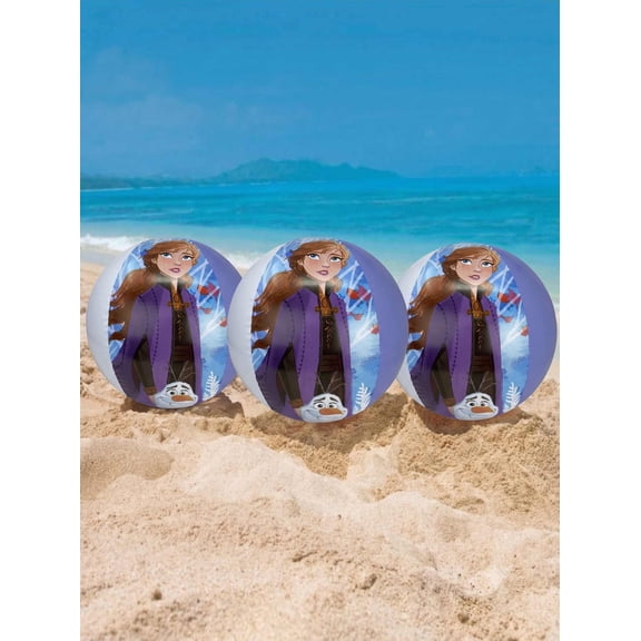 Disney Frozen Beach Ball Inflatable Anna Elsa Olaf 13.5" 3 Pack Pool Party Favor