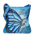 thumbnail image 1 of Sishka Womens Hand Painted Butterfly Shoulder & Crossbody Bag – Stylish Leather Bag for Work, Travel & Daily Use, 1 of 6