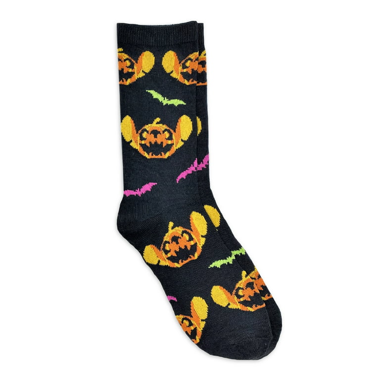 Lilo & Stitch Halloween Women's Crew Socks, 2-Pack, Size 4-10