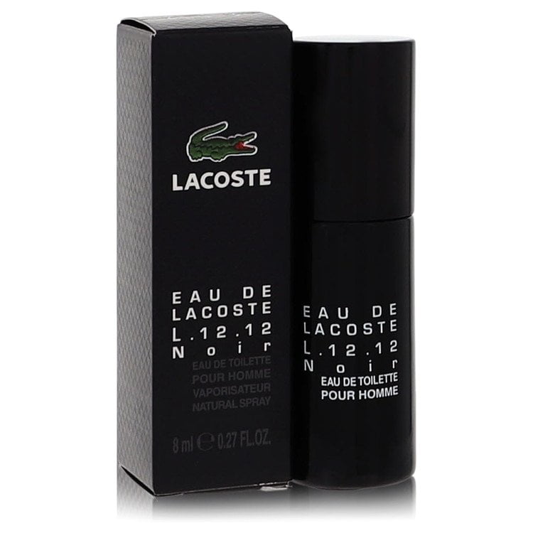 EAU DE LACOSTE L.12.12 NOIR * Lacoste 0.27 oz / 8 ml MINI EDT Men