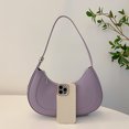 thumbnail image 4 of Bolso Cuero PU Con Forma Media Sólido para Mujer Mano () Púrpura, 4 of 8