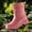 Pink, variant on Rain Boots for Women Buckle Decor Mid Calf Waterproof Heavy Duty Work Rain Boots for Men