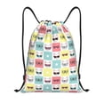 thumbnail image 1 of Saiise Cute French Bulldog Pattern Sports Drawstring Backpack - String Swim Gym Bag with Wet Proof Pocket for Women&Men-Small, 1 of 6