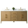 thumbnail image 2 of Vanity Art 72” Double Sink Bathroom Vanity Cabinet with Engineered Marble Countertop, 2 of 5