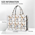thumbnail image 3 of Large Capacity Tote Bag,Corgi Dog and Footprints Handbag Fashion Luxury Tote Bag,15.7"x13"x 5.1" Inches,Laptop Compatible, 3 of 6