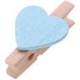 thumbnail image 4 of 50pcs Mini Wooden Clips Clothespins Crafts Clips with Hearts for Wedding Party Valentines Day Decoration, 4 of 5