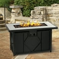 thumbnail image 2 of Living Accents 24" Rectangular Propane/Steel Metal Fire Table in Black, 2 of 3