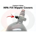 thumbnail image 4 of Captain O-Ring Paintball Fill Nipple Covers 10 Pack w/ Bonus Captain O-Ring Microfiber Cloth For Compressed Air HPA Tanks, 4 of 6