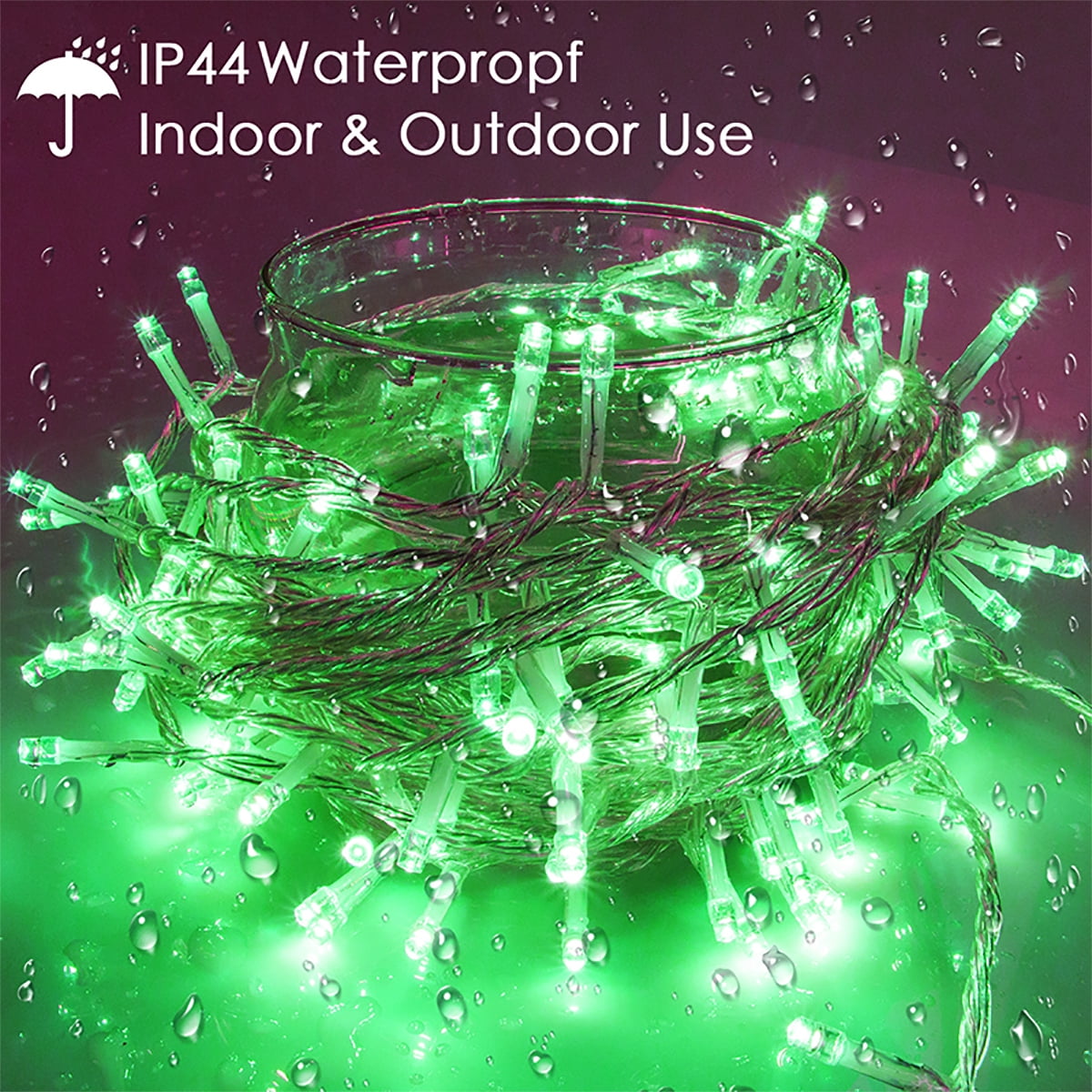 Beatineon Christmas String Lights, 72FT 220LED Indoor Outdoor Lights with 8 Functions & Timer, Connectable Transparent Wire for Holiday Home Decor,Green