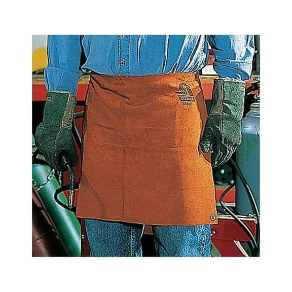 Steiner Welding Apron, Leather, 3 oz/sq ft, 18 in Length, Brown, Universal 12161