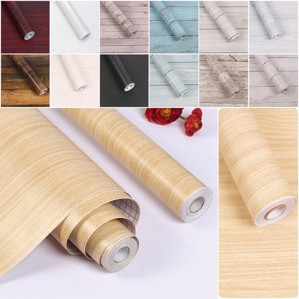 SelfAdhesive Removable Wood Peel and Stick Wallpaper Decorative Wall