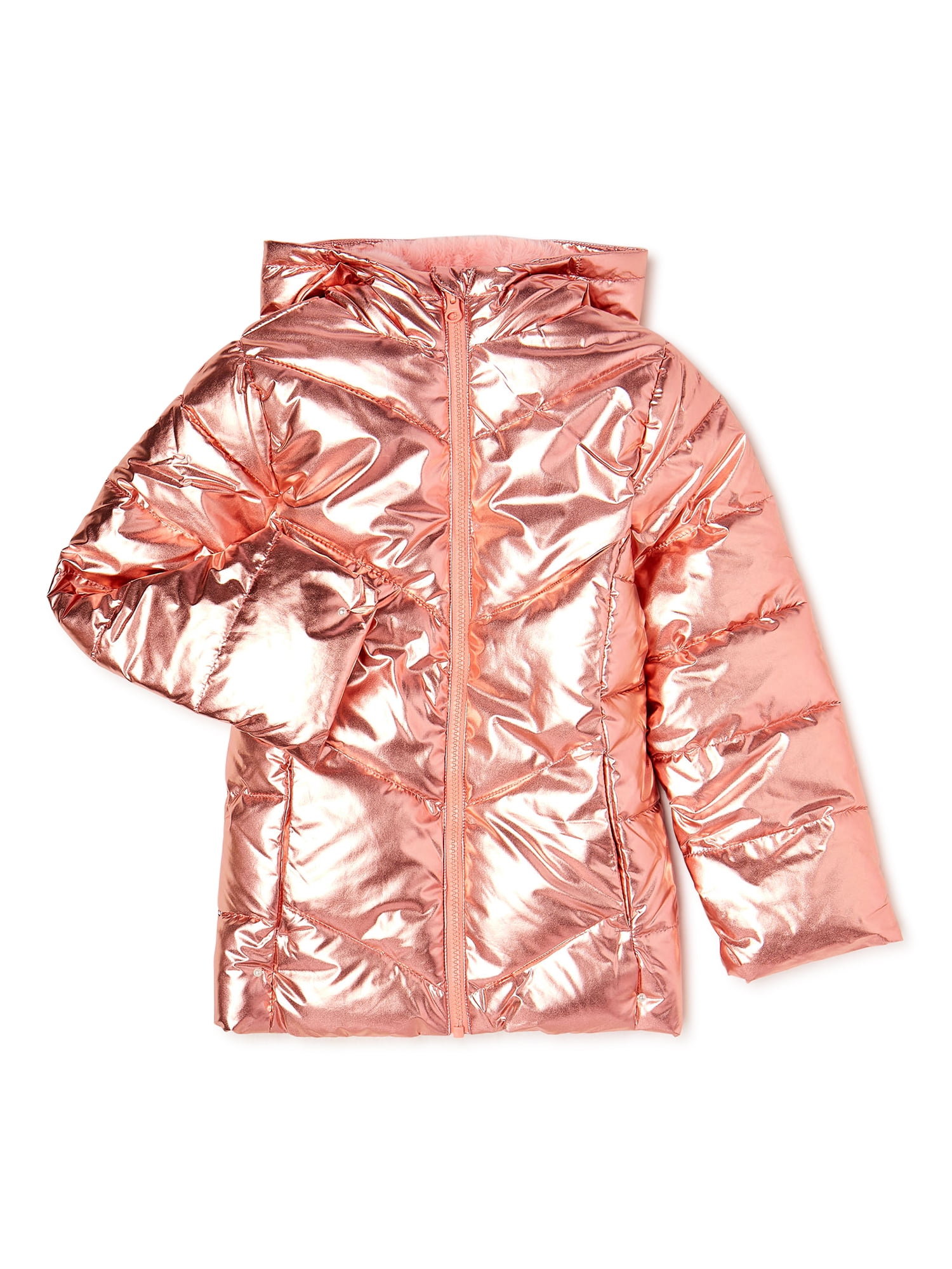 Swiss Tech Girls Winter Puffer Jacket with Hood, Sizes 418 & Plus