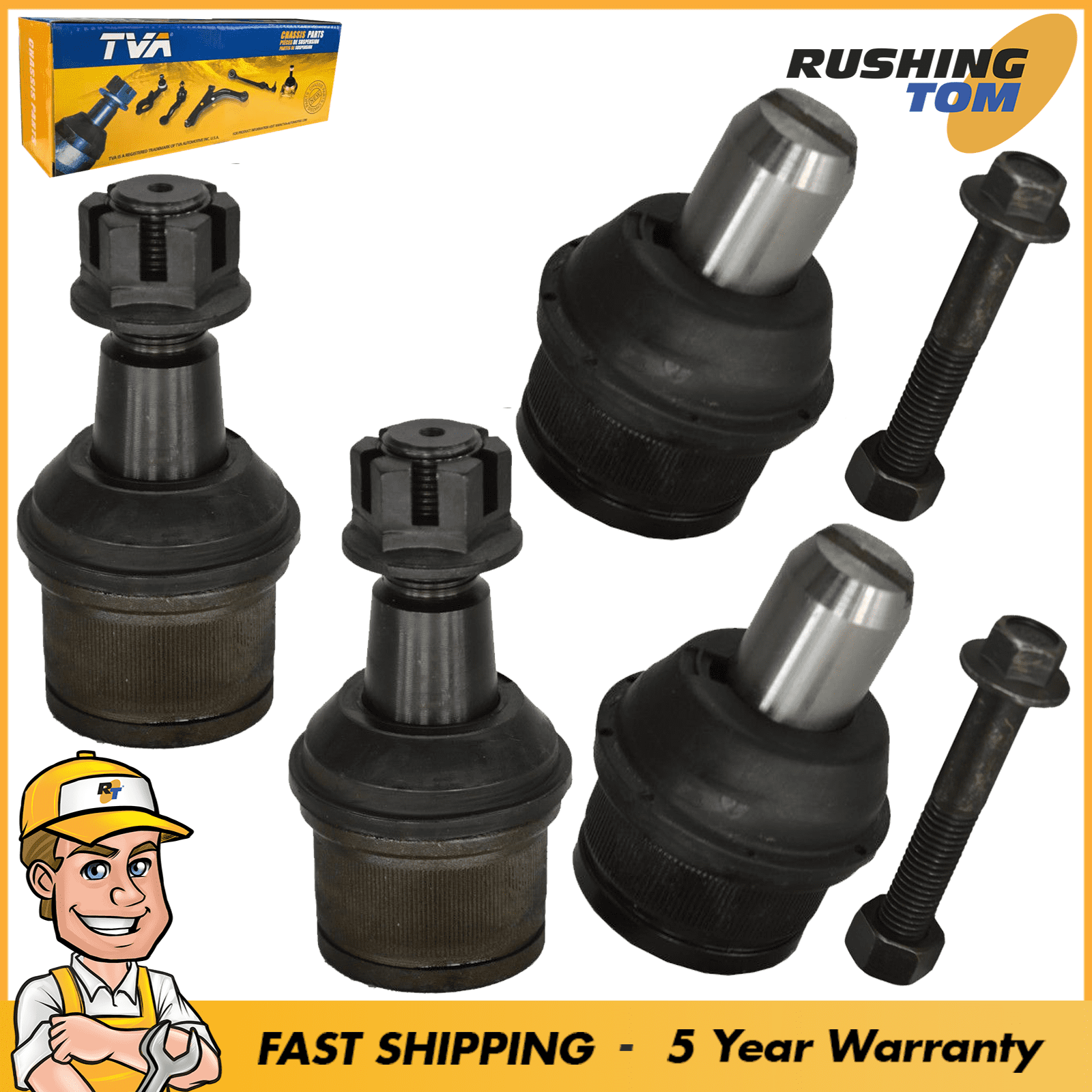 4 Ball Joint Suspension Kit for Ford Econoline Vans Superd E150 E250