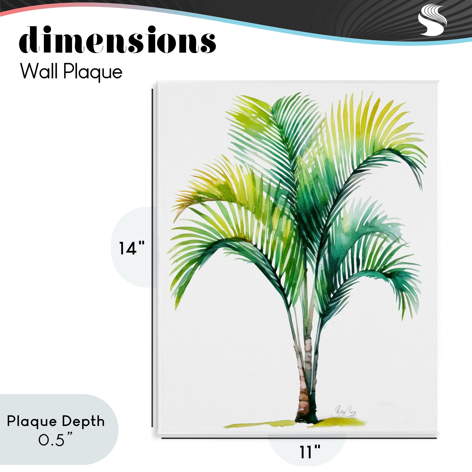 Stupell Industries Coastal Canopy Palm Tree Wall Plaque Art, design by Shelly Craig