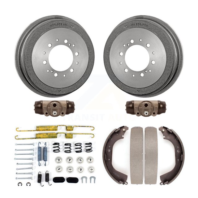 Transit Auto Rear Brake Drum Shoes Spring and Cylinders Kit (6Pc) for Car 2000-2002 Toyota Tundra K8N-100616