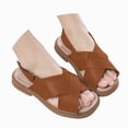 thumbnail image 5 of Godom Sandals for Girls Casual Adjustable Double Buckle Flat Sandal Slide for Toddler Little Big Kid, 5 of 7