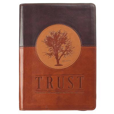 Trust Jeremiah 17:7-8 Journal Lux-Leather Brown with Zipper : Blessed Is the Man Who Trusts in the