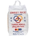 thumbnail image 2 of NineChef Bundle - Three Rings Thai Sticky Rice Sweet Rice ( (10 Lbs) + 1 NineChef Brand Golden Heart Ice Tea Coffee Long Handel Spoon, 2 of 6