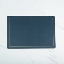 XmhyTop 6 Pcs Dark green Placemats, 45*30cm Leather Table Mats, Waterproof & Heat-Resistant Easy to Clean Place Mats for Kitchen, Dining Room & Outdoor Use - Perfect Placement Mats for Dining Table