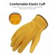 thumbnail image 5 of Guantes de trabajo de cuero para hombres y mujeres Guantes de piel de vaca con, 5 of 8
