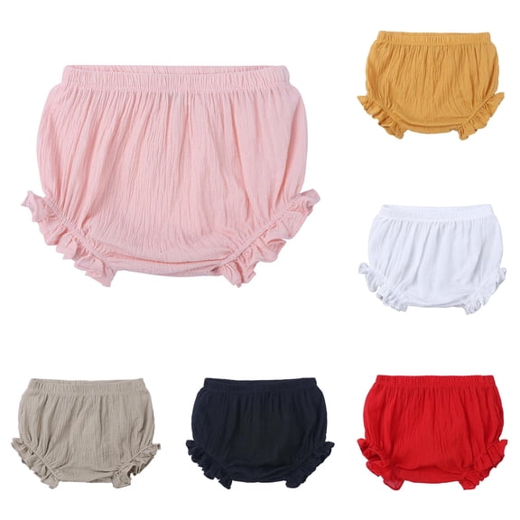 Yuhangmm Pants for Girls, Baby Girls Boys Solid Spring Summer Shorts Ruffle Clothes Sprint Shorts Pink 6-12 Months