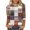 Multicolor, variant on Charella Women's Printed Tops Vintage Checkered Crew Neck 3/4 Sleeve Tee Shirts Casual Loose Fit Clothes (XL, Yellow 1)
