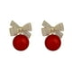 thumbnail image 1 of Pendientes de Navidad para mujer, con lazo redondo, bola de cuentas de cristal, regalo de joyería, 1 of 7