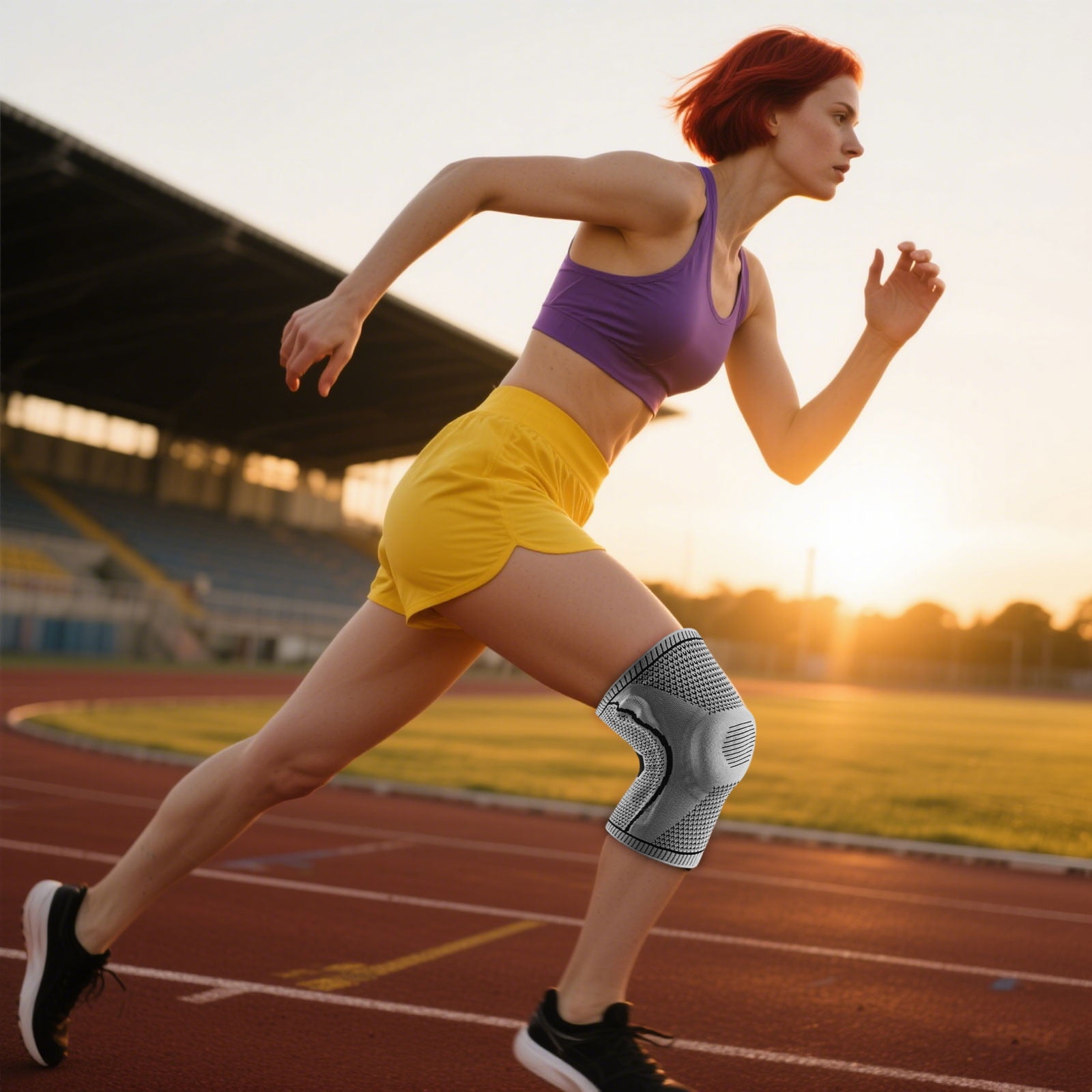 3Pair Knee Compression Sleeve with Stabilizers - Medical Grade Knee Support Brace for Pain Relief, Meniscus Tears & Sports Injuries - Ideal for Running, Hiking, Gym & Workout - Unisex Design