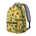 thumbnail image 2 of Sunflower and Seed White Pattern Backpack for School, Cute School Bag with Adjustable Shoulder Straps and Padded Back, 15.3"x11"x7.1", 2 of 4