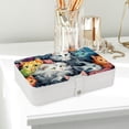 thumbnail image 6 of Cat Elegant PU Leather Portable Organizer Box with Removable Compartment - Earring Holder, Decorative Box, Jewelry Box, 6 of 6