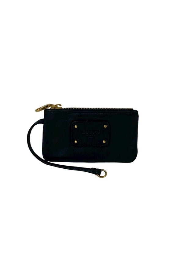 Pre-Owned LOEWE Nappa Leather Strap Coin Case/Mini Pouch, Black, 30791