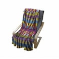 thumbnail image 3 of Zebra Print Soft Flannel Fleece Blanket, Vibrant Colored Zebra Print on Wooden Penal Vertical Curvy Lines Art Design, Cozy Plush for Indoor and Outdoor Use, 70" x 90", Fuchsia Yellow, by Ambesonne, 3 of 5