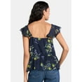 thumbnail image 5 of Time and Tru Women’s Ruffle Wrap Tank Top, XS-XXXL, 5 of 5